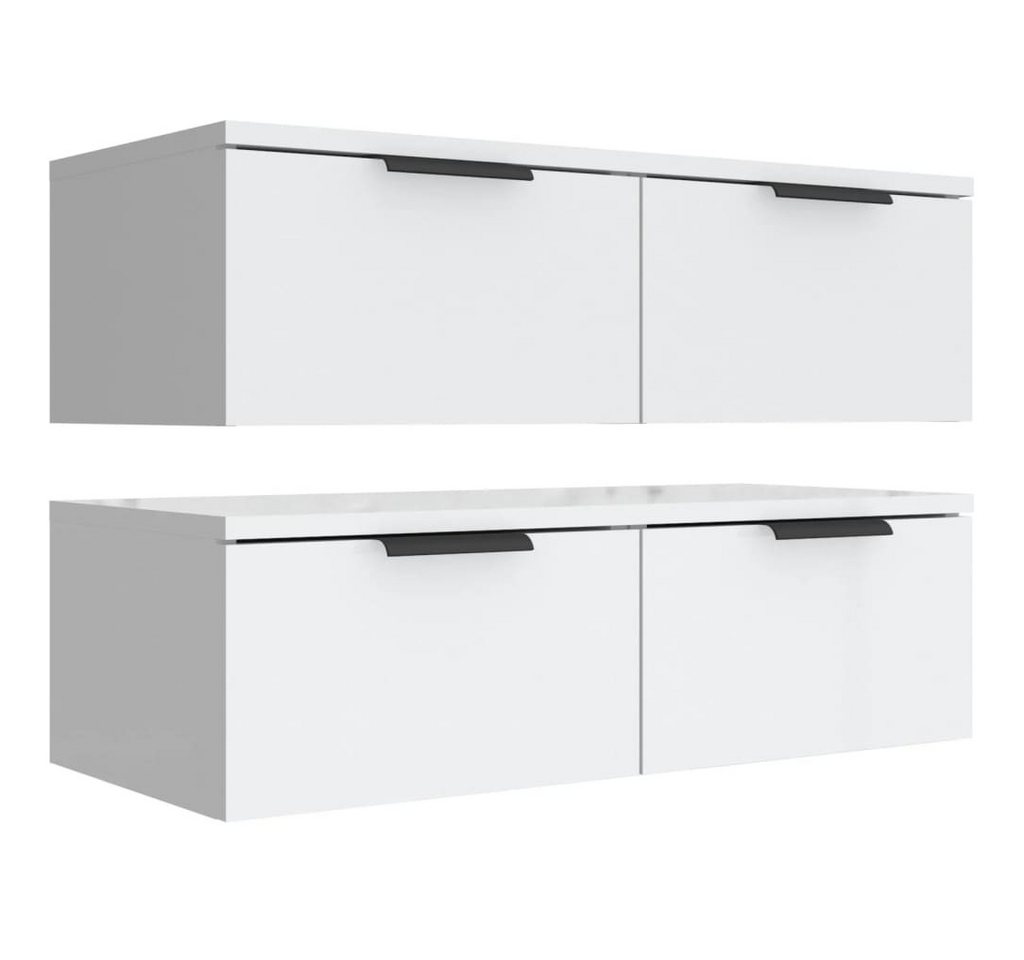 vidaXL Wandregal Wandschränke 2 Stk Weiß 68x30x20 cm Spanplatte vidaXL Wandregal Wandschränke 2 Stk Weiß 68x30x20 cm Spanplatte von vidaXL