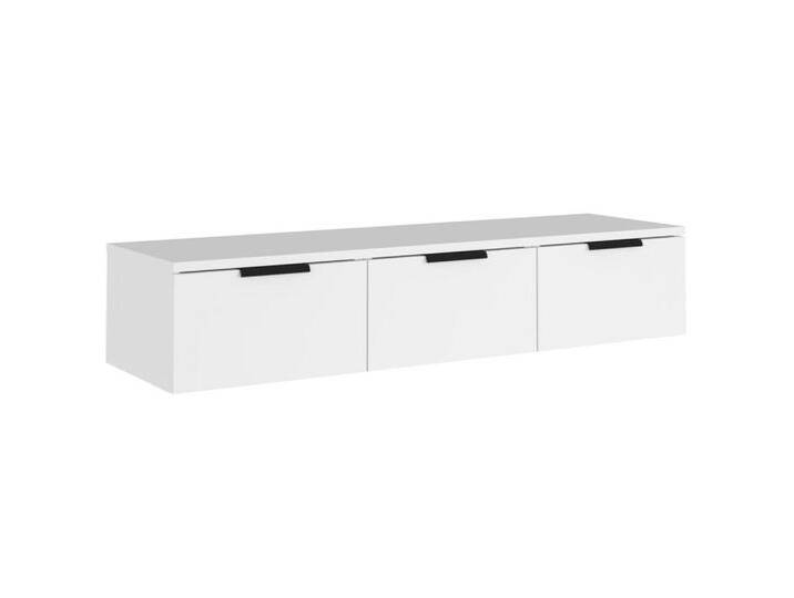 vidaXL Wandregal Wandschrank Weiß 102x30x20 cm Spanplatte TV Lowboard Fernseher Möbel, weiß von vidaXL