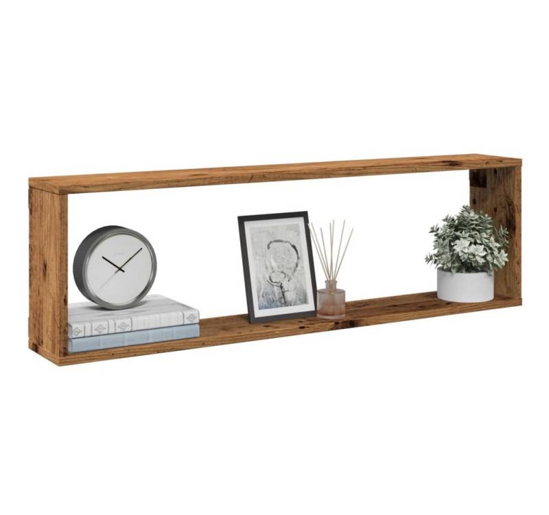 vidaXL Wandregal Würfel-Wandregale 2 Stk Altholz-Optik 100x15x30 Spanplatte von vidaXL
