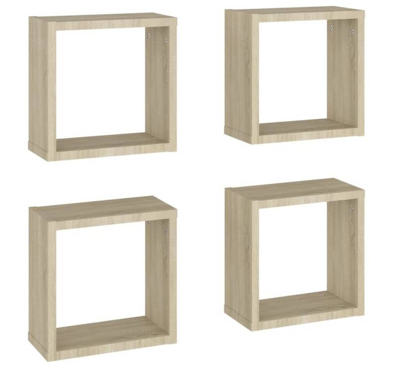 vidaXL Wandregal Würfelregale Wandregal Hängeregal 4 Stk Sonoma Eiche 30x15x30 cm von vidaXL
