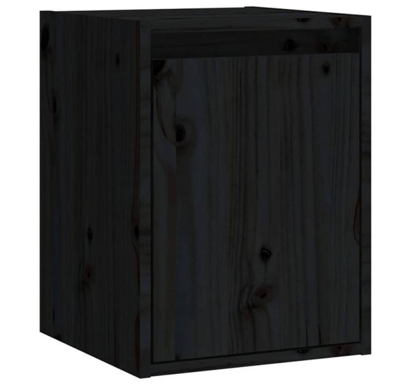 vidaXL Kommode, Wandschrank Schwarz 30x30x40 cm Massivholz Kiefer von vidaXL