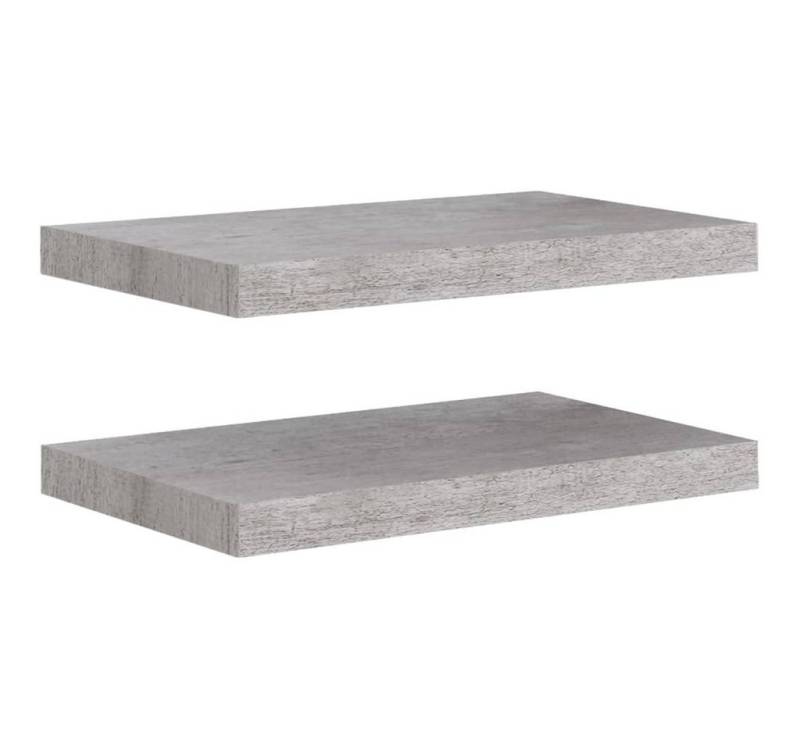 vidaXL Wandregal, Schweberegale 2 Stk. Betongrau 50x23x3,8 cm MDF vidaXL Wandregal, Schweberegale 2 Stk. Betongrau 50x23x3,8 cm MDF von vidaXL