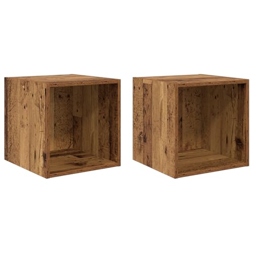 vidaXL Wandregale 2 Stück Alter Holz 37x37x37 cm Holzwerkstoff vidaXL Wandregale 2 Stück Alter Holz 37x37x37 cm Holzwerkstoff von vidaXL