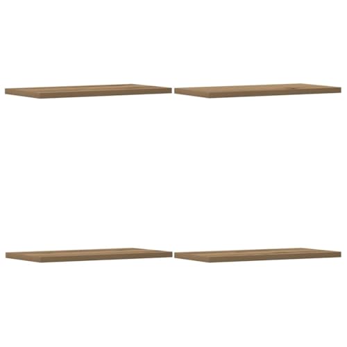 vidaXL Wandregale 4 STK. Artisan-Eiche 40x20x1,5 cm Holzwerkstoff, Schweberegal, schwebendes Regal, Hängeregal, Wandboard, Regal, Regalbrett, CD-Regal von vidaXL
