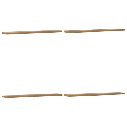 vidaXL Wandregale 4 STK. Artisan-Eiche 60x20x1,5 cm Holzwerkstoff, Schweberegal, schwebendes Regal, Hängeregal, Wandboard, Regal, Regalbrett, CD-Regal von vidaXL