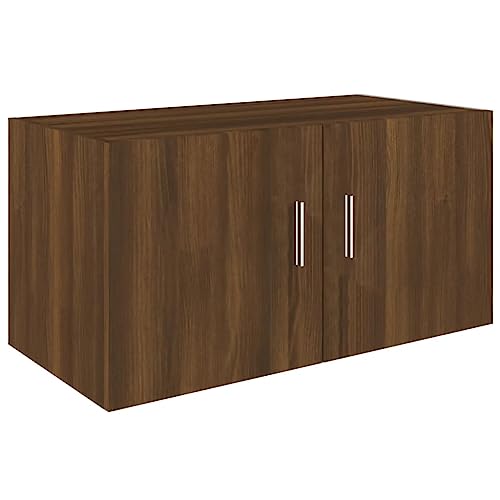vidaXL Wandschrank Hängeschrank Aufbewahrung Wohnzimmer Bücherschrank Schrank Mehrzweckschrank Lagerschrank Braun Eichen-Optik 80x39x40cm Holzwerkstoff vidaXL Wandschrank Hängeschrank Aufbewahrung Wohnzimmer Bücherschrank Schrank Mehrzweckschrank Lagerschrank Braun Eichen-Optik 80x39x40cm Holzwerkstoff von vidaXL