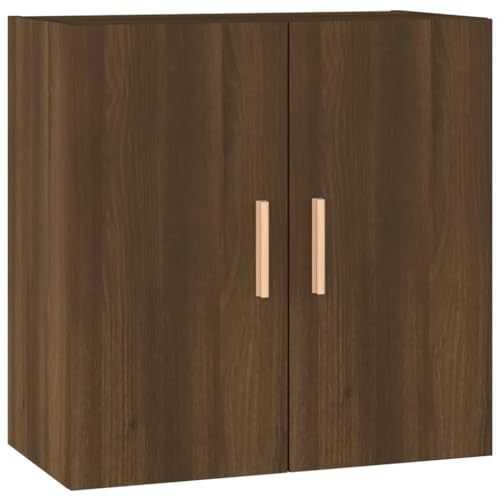 vidaXL Wandschrank Hängeschrank Bücherschrank Mehrzweckschrank Lagerschrank Schrank Wohnzimmer Braun Eichen-Optik 60x30x60cm Holzwerkstoff von vidaXL