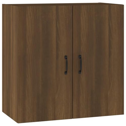 vidaXL Wandschrank Hängeschrank Bücherschrank Mehrzweckschrank Lagerschrank Schrank Wohnzimmer Braun Eichen-Optik 60x31x60cm Holzwerkstoff von vidaXL