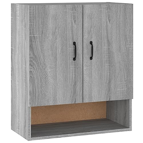 vidaXL Wandschrank Hängeschrank Bücherschrank Mehrzweckschrank Lagerschrank Schrank Wohnzimmer Grau Sonoma 60x31x70cm Holzwerkstoff vidaXL Wandschrank Hängeschrank Bücherschrank Mehrzweckschrank Lagerschrank Schrank Wohnzimmer Grau Sonoma 60x31x70cm Holzwerkstoff von vidaXL