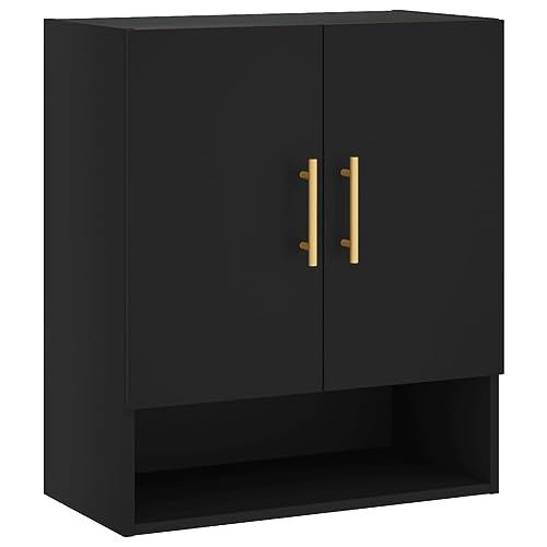 vidaXL Wandschrank Schwarz 60x31x70 cm Holzwerkstoff von vidaXL