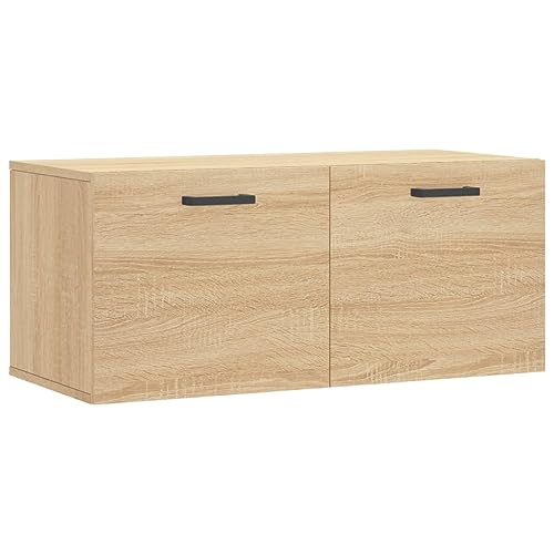 vidaXL Wandschrank, Hängeschrank mit viel Stauraum, Wandmontage Badschrank Medizinschrank, Aufbewahrungsschrank für Wohnzimmer, Sonoma Eiche Holzwerkstoff von vidaXL