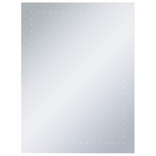 vidaXL Wandspiegel Badezimmer mit LED Spiegel Badspiegel Badezimmerspiegel Lichtspiegel 60x80cm Glas Aluminiumrahmen IP 44 12 W Silbern vidaXL Wandspiegel Badezimmer mit LED Spiegel Badspiegel Badezimmerspiegel Lichtspiegel 60x80cm Glas Aluminiumrahmen IP 44 12 W Silbern von vidaXL