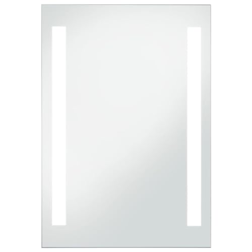 vidaXL Wandspiegel Badezimmer mit LED Spiegel Badspiegel Lichtspiegel Badezimmerspiegel 60x80cm Glas Aluminiumrahmen IP 44 6 W Silbern von vidaXL