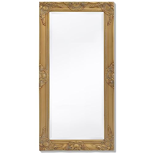 vidaXL Wandspiegel Garderobe Spiegel Badspiegel Antik Barock-Stil 100x50 cm Gold von vidaXL