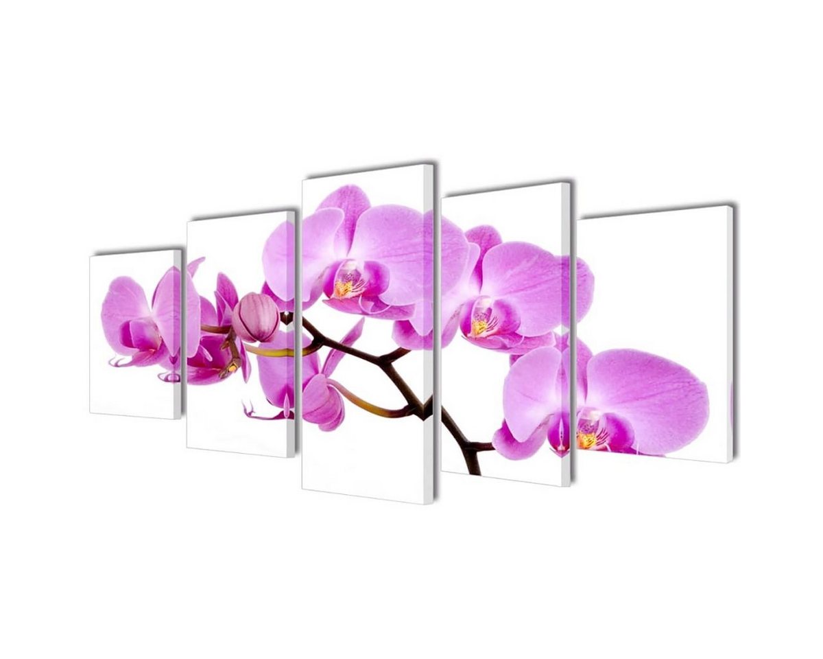 vidaXL Wandsticker Leinwandbilder Set Orchidee 200x100cm von vidaXL