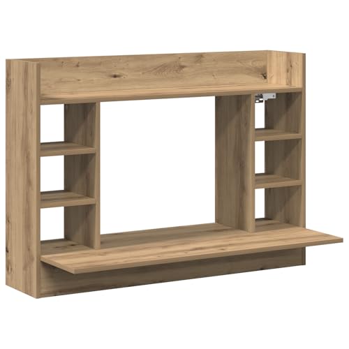 vidaXL Wandmontierter Schreibtisch Artisan Oak 105x48x75 cm Brett-Schichtstoff von vidaXL