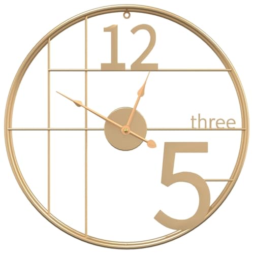 vidaXL Wanduhr Golden Ø50 cm Eisen, Uhr, Uhr Wand, Küchenwanduhr, Uhren, Uhren Wand, Wanduhr für Wohnzimmer, Wanduhr für Schlafzimmer, Badezimmeruhr vidaXL Wanduhr Golden Ø50 cm Eisen, Uhr, Uhr Wand, Küchenwanduhr, Uhren, Uhren Wand, Wanduhr für Wohnzimmer, Wanduhr für Schlafzimmer, Badezimmeruhr von vidaXL