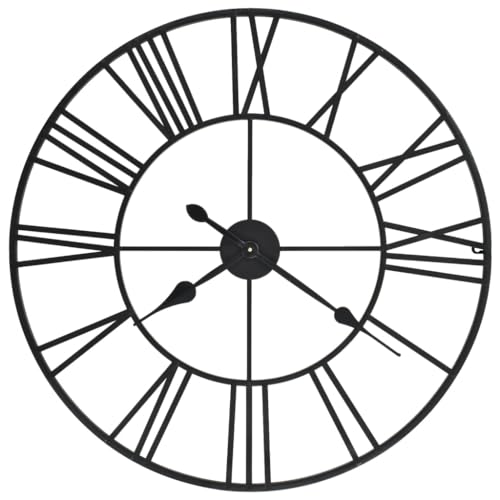 vidaXL Wanduhr Vintage Quarzwerk Metall 80 cm XXL Analog Uhr Wohnzimmer Uhr vidaXL Wanduhr Vintage Quarzwerk Metall 80 cm XXL Analog Uhr Wohnzimmer Uhr von vidaXL