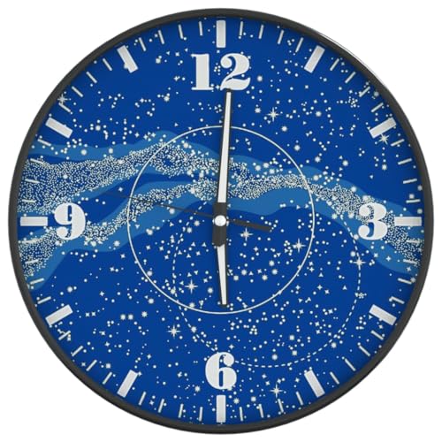 vidaXL Wanduhr mit Leuchtender Skala und Zeiger Blau Ø30 cm, Uhr, Küchenwanduhr, Wanduhr für Schlafzimmer, Uhren, Wanduhr für Wohnzimmer von vidaXL