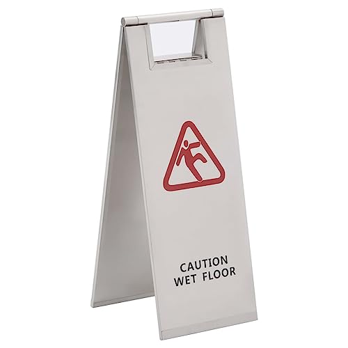 vidaXL Warnschild Klappbar Achtung Rutschgefahr Vorsicht Warnaufsteller Glatt Aufsteller Hinweisschild Sicherheitsschild Edelstahl von vidaXL