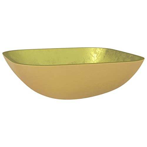 vidaXL Waschbecken, Becken für Badezimmer Waschraum Nasszelle, Aufsatzwaschbecken über der Theke, Waschschale Waschtisch, Glas Golden vidaXL Waschbecken, Becken für Badezimmer Waschraum Nasszelle, Aufsatzwaschbecken über der Theke, Waschschale Waschtisch, Glas Golden von vidaXL