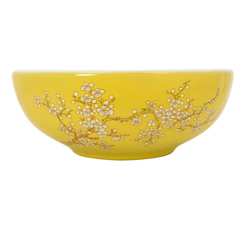 vidaXL Waschbecken Aufsatzwaschbecken Weiß und Gelb Rund Ø41x14 cm Keramik vidaXL Waschbecken Aufsatzwaschbecken Weiß und Gelb Rund Ø41x14 cm Keramik von vidaXL