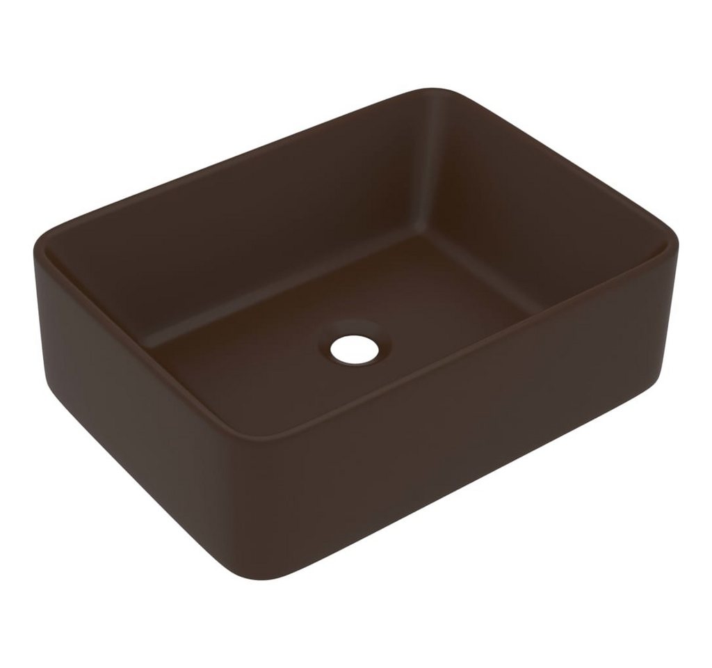 vidaXL Waschbecken Luxus-Waschbecken Matt Dunkelbraun 41x30x12 cm Keramik von vidaXL