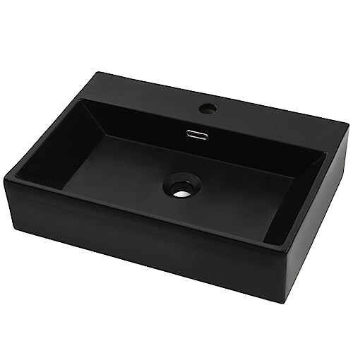 vidaXL Waschbecken mit Hahnloch Keramik 76x42,5x14,5cm Aufsatzwaschbecken von vidaXL