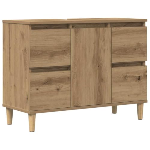vidaXL Waschbeckenunterschrank Artisan-Eiche 80x33x60 cm Holzwerkstoff, Waschtisch, Waschbeckenunterschrank, Waschtisch Unterschrank vidaXL Waschbeckenunterschrank Artisan-Eiche 80x33x60 cm Holzwerkstoff, Waschtisch, Waschbeckenunterschrank, Waschtisch Unterschrank von vidaXL