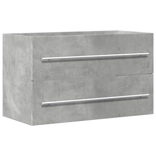 vidaXL Waschbeckenunterschrank Beton Grau 80x38,5x48 cm vidaXL Waschbeckenunterschrank Beton Grau 80x38,5x48 cm von vidaXL