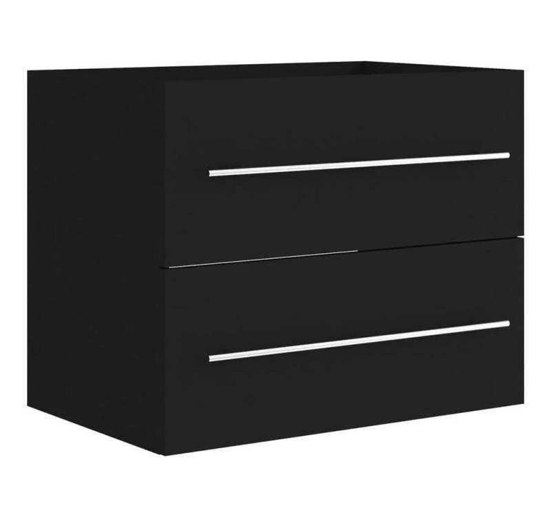 vidaXL Waschbeckenunterschrank Waschbeckenschrank Schwarz 60x38,5x48 cm Holzwerkstoff von vidaXL
