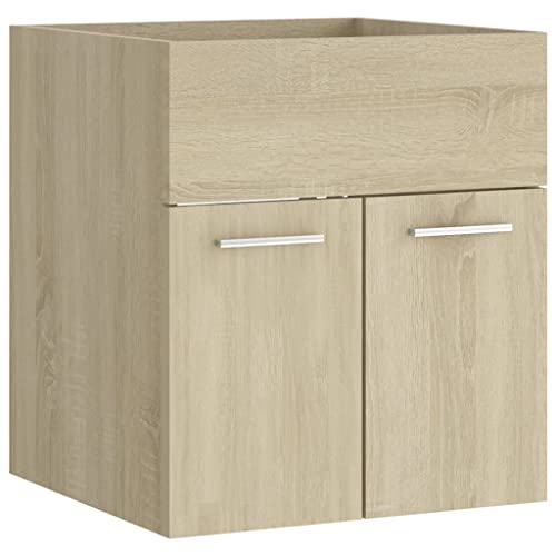 vidaXL Waschbeckenunterschrank Waschtisch Unterschrank Badmöbel Badschrank Badezimmerschrank Badezimmer Sonoma-Eiche 41x38,5x46cm Holzwerkstoff von vidaXL