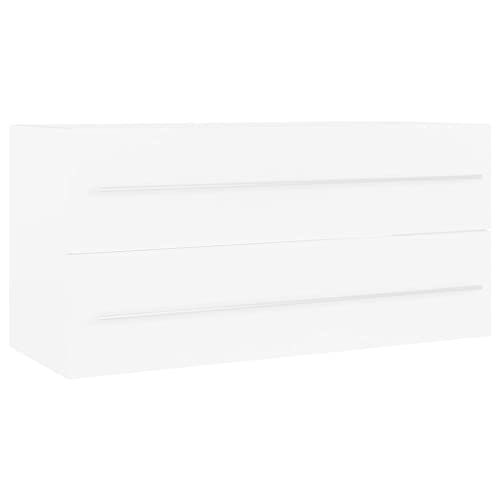 vidaXL Waschbeckenunterschrank Waschtisch Unterschrank Badmöbel Badschrank Badezimmerschrank Badezimmer Weiß 100x38,5x48cm Holzwerkstoff vidaXL Waschbeckenunterschrank Waschtisch Unterschrank Badmöbel Badschrank Badezimmerschrank Badezimmer Weiß 100x38,5x48cm Holzwerkstoff von vidaXL