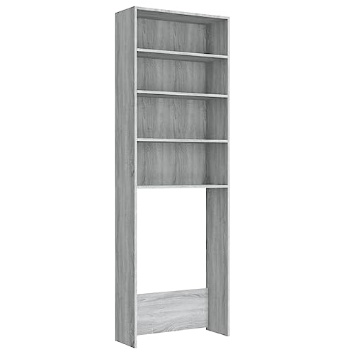 vidaXL Waschmaschinenschrank Grau Sonoma 64x24x190 cm von vidaXL