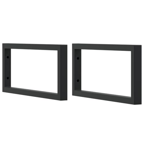 vidaXL Waschtisch-Halterungen 2 Stk. Schwarz Rechteckig Stahl, Waschtischhalterung, Waschtischplatte Halterung, Waschbecken Halterung vidaXL Waschtisch-Halterungen 2 Stk. Schwarz Rechteckig Stahl, Waschtischhalterung, Waschtischplatte Halterung, Waschbecken Halterung von vidaXL