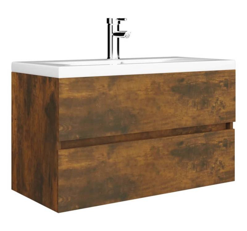 vidaXL Waschtisch Waschbeckenunterschrank Einbaubecken Räuchereiche Spanplatte Waschtisc von vidaXL