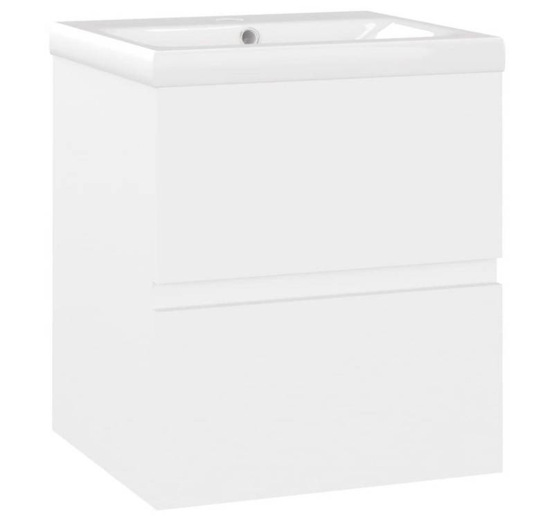 vidaXL Waschtisch Waschbeckenunterschrank mit Einbaubecken Weiß Spanplatte 41 cm von vidaXL