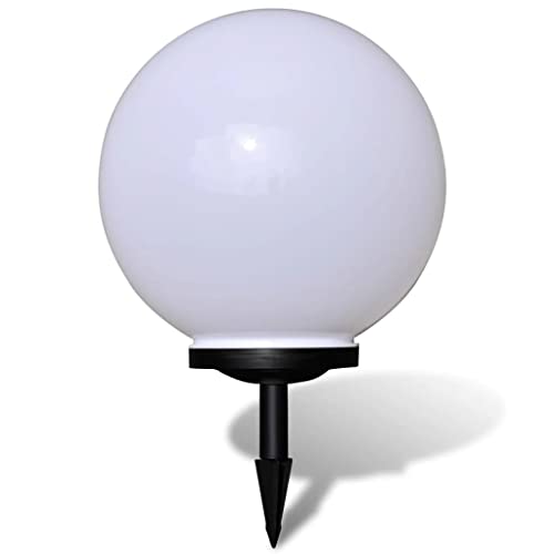 vidaXL Wegeleuchte LED 40cm mit Erdspieß Solarkugel Garten Kugelleuchte Solarleuchte Gartenleuchte Solar Gartenlampe Kugellampe Wegbeleuchtung von vidaXL