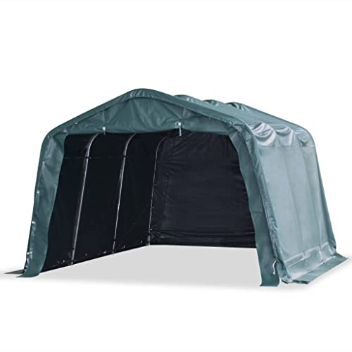 vidaXL Weidezelt Weideunterstand Offenstall Weidehütte Pferde Schafe Kühe Unterstand Stall Shelter Stahl PVC 550g/m² 3,3x4,8m Dunkelgrün vidaXL Weidezelt Weideunterstand Offenstall Weidehütte Pferde Schafe Kühe Unterstand Stall Shelter Stahl PVC 550g/m² 3,3x4,8m Dunkelgrün von vidaXL