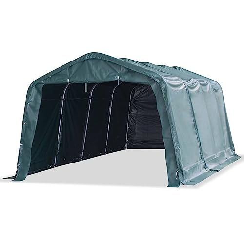 vidaXL Weidezelt Weideunterstand Offenstall Weidehütte Pferde Schafe Kühe Unterstand Stall Shelter Stahl PVC 550g/m² 3,3x6,4m Dunkelgrün vidaXL Weidezelt Weideunterstand Offenstall Weidehütte Pferde Schafe Kühe Unterstand Stall Shelter Stahl PVC 550g/m² 3,3x6,4m Dunkelgrün von vidaXL