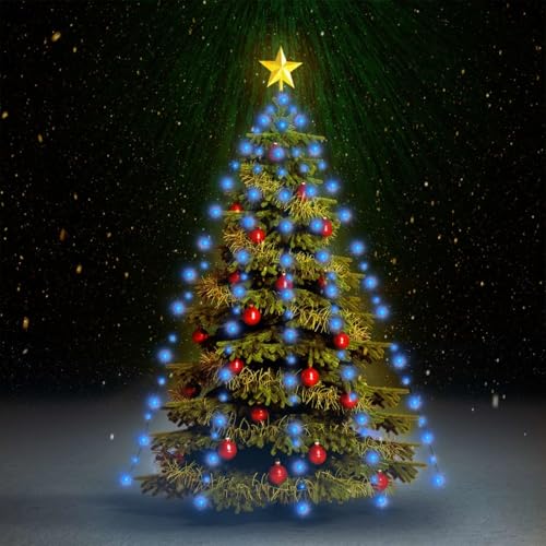 vidaXL Weihnachtsbaum Lichternetz mit 180 LEDs Lichterkette Überwurf Lichtervorhang Baumvorhang Weihnachtsdeko Weihnachtsbaumbeleuchtung Blau 180cm vidaXL Weihnachtsbaum Lichternetz mit 180 LEDs Lichterkette Überwurf Lichtervorhang Baumvorhang Weihnachtsdeko Weihnachtsbaumbeleuchtung Blau 180cm von vidaXL