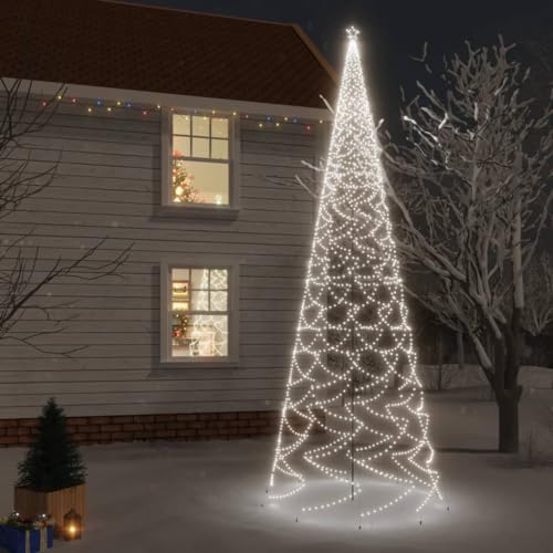 vidaXL Weihnachtsbaum mit Erdnägeln Kaltweiß 3000 LEDs 800 cm von vidaXL