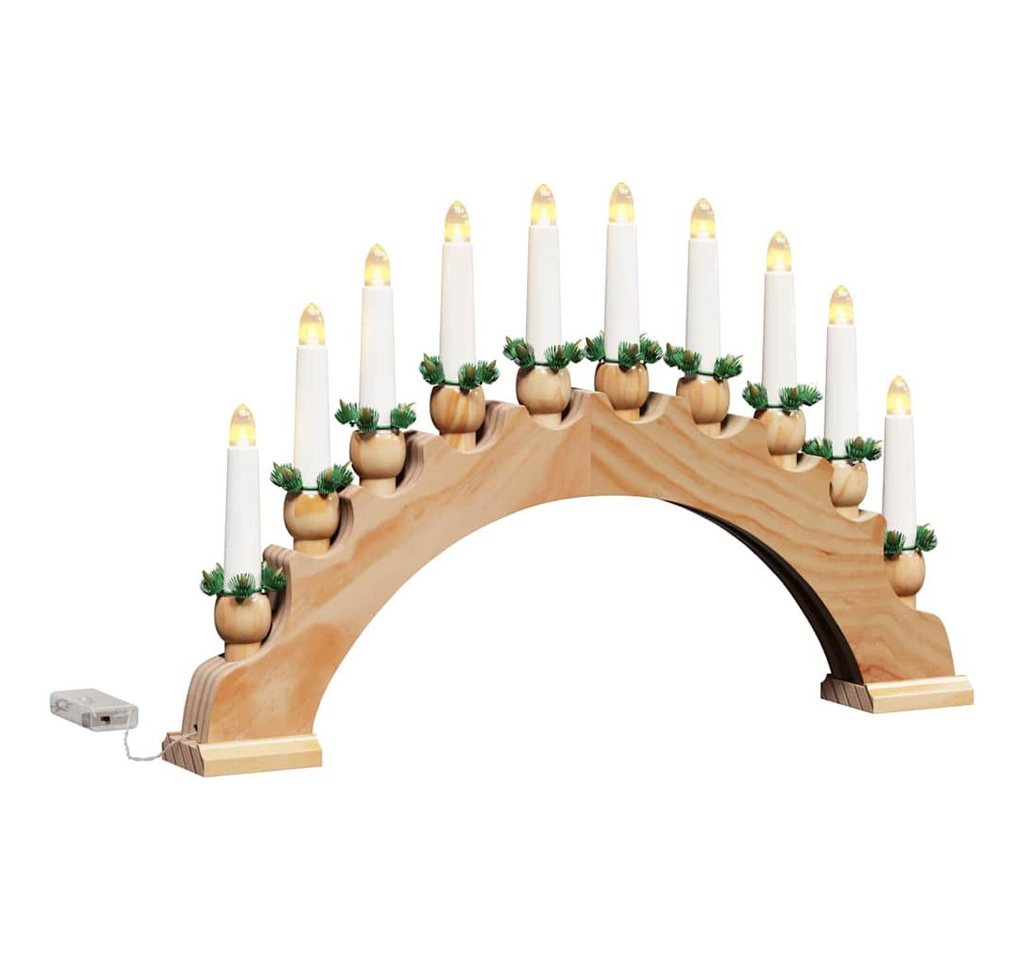 vidaXL Weihnachtspyramide Schwibbogen Lichterbogen Adventsbogen mit 10 LED Kerzen Braun 47 x 5 x vidaXL Weihnachtspyramide Schwibbogen Lichterbogen Adventsbogen mit 10 LED Kerzen Braun 47 x 5 x von vidaXL