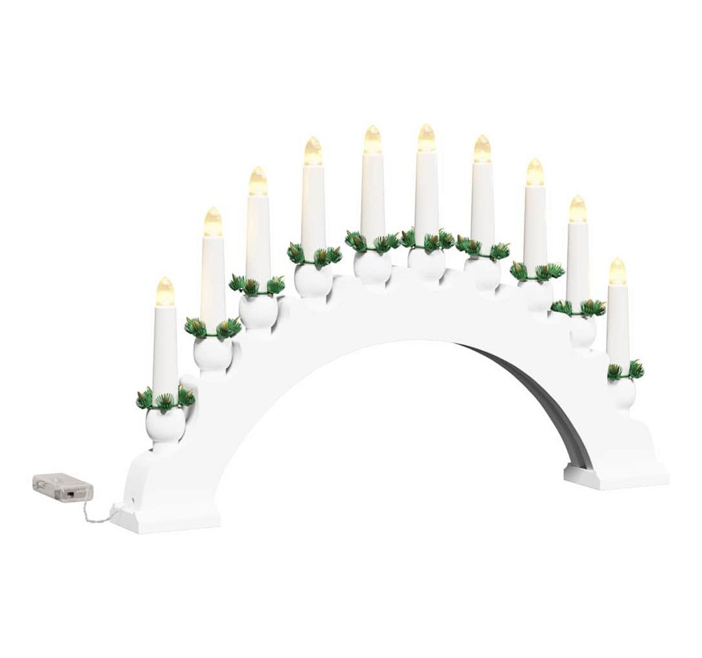 vidaXL Weihnachtspyramide Schwibbogen Lichterbogen Adventsbogen mit 10 LED Kerzen Weiß 47 x 5 x vidaXL Weihnachtspyramide Schwibbogen Lichterbogen Adventsbogen mit 10 LED Kerzen Weiß 47 x 5 x von vidaXL