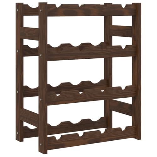 vidaXL Weinregal, Flaschenregal mit 4 Ablagen für 16 Flaschen, Weinflaschenhalter Weinständer mit Wellen-Design, Weinhalter Getränkeregal für Küche Keller, Braun Massivholz Kiefer vidaXL Weinregal, Flaschenregal mit 4 Ablagen für 16 Flaschen, Weinflaschenhalter Weinständer mit Wellen-Design, Weinhalter Getränkeregal für Küche Keller, Braun Massivholz Kiefer von vidaXL