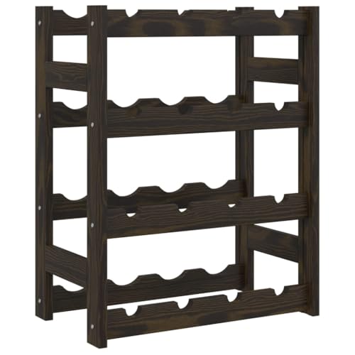 vidaXL Weinregal, Flaschenregal mit 4 Ablagen für 16 Flaschen, Weinflaschenhalter Weinständer mit Wellen-Design, Weinhalter Getränkeregal für Küche Keller, Schwarz Massivholz Kiefer vidaXL Weinregal, Flaschenregal mit 4 Ablagen für 16 Flaschen, Weinflaschenhalter Weinständer mit Wellen-Design, Weinhalter Getränkeregal für Küche Keller, Schwarz Massivholz Kiefer von vidaXL