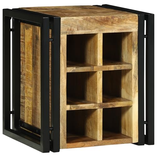 vidaXL Weinregal 34,5 x 35 x 39 cm aus massivem rohen Mango von vidaXL