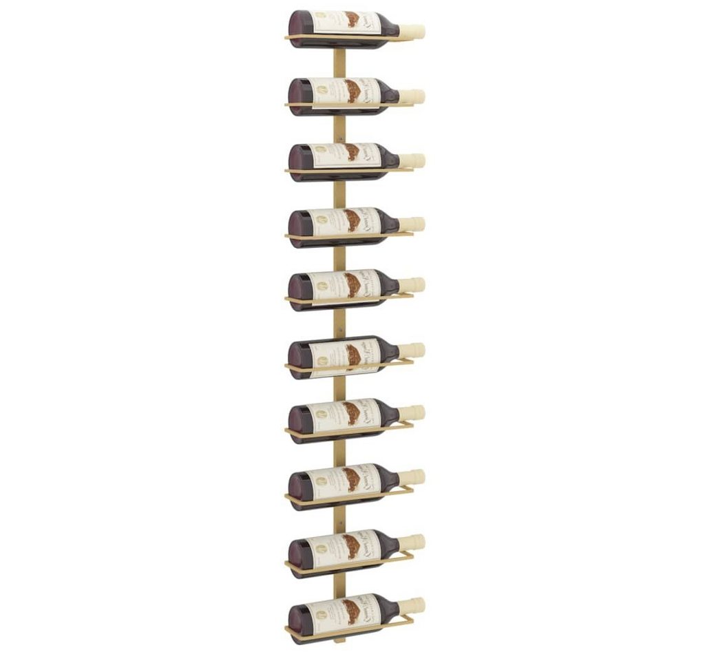 vidaXL Weinregal Wand-Weinregal für 10 Flaschen Golden Metall vidaXL Weinregal Wand-Weinregal für 10 Flaschen Golden Metall von vidaXL