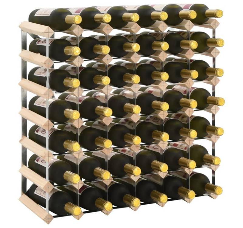 vidaXL Weinregal Weinregal für 42 Flaschen Massivholz Kiefer von vidaXL