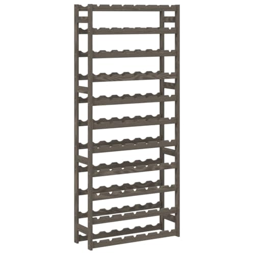 vidaXL Weinregal, Flaschenregal mit 11 Ablagen für 77 Flaschen, Weinflaschenhalter Weinständer mit Wellen-Design, Weinhalter Getränkeregal für Küche Keller, Grau Massivholz Kiefer vidaXL Weinregal, Flaschenregal mit 11 Ablagen für 77 Flaschen, Weinflaschenhalter Weinständer mit Wellen-Design, Weinhalter Getränkeregal für Küche Keller, Grau Massivholz Kiefer von vidaXL